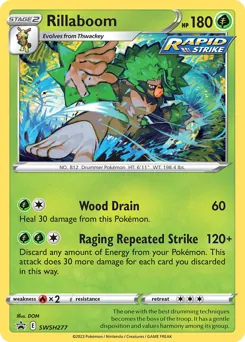 SWSH Black Star Promos Rillaboom Pokémon card